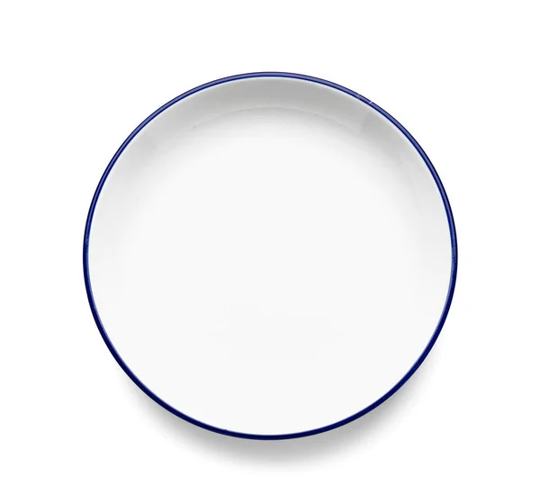 白地に孤立した円形の陶板 — ストック写真