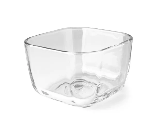 Glas Skål Isolerad Vit Bakgrund — Stockfoto