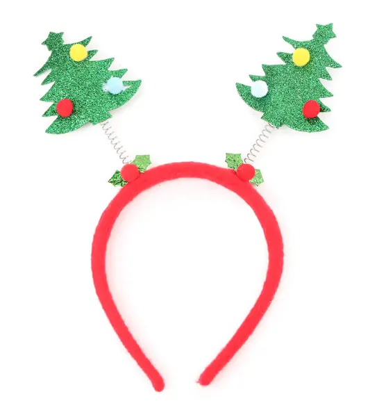 Engraçado Natal Headband Fundo Branco — Fotografia de Stock