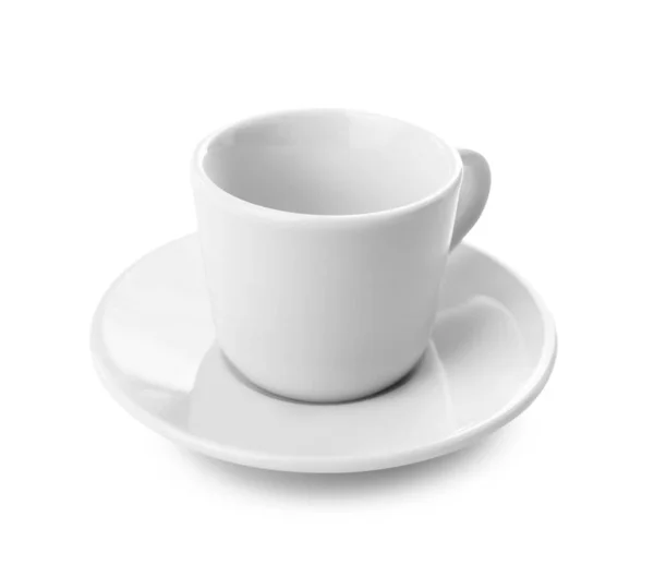 Ceramic Cup Saucer White Background — Stock Photo, Image