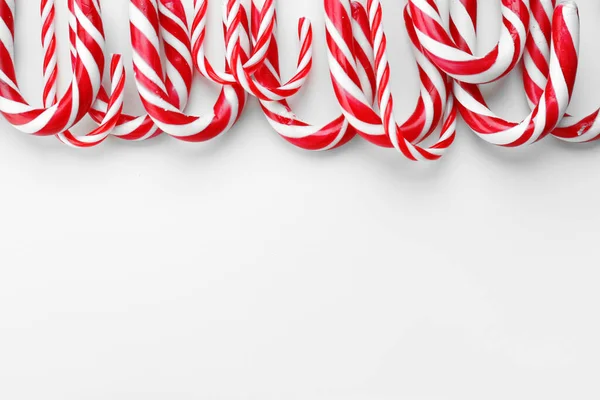 Sweet Candy Canes Isolated White Background — Stock Photo, Image