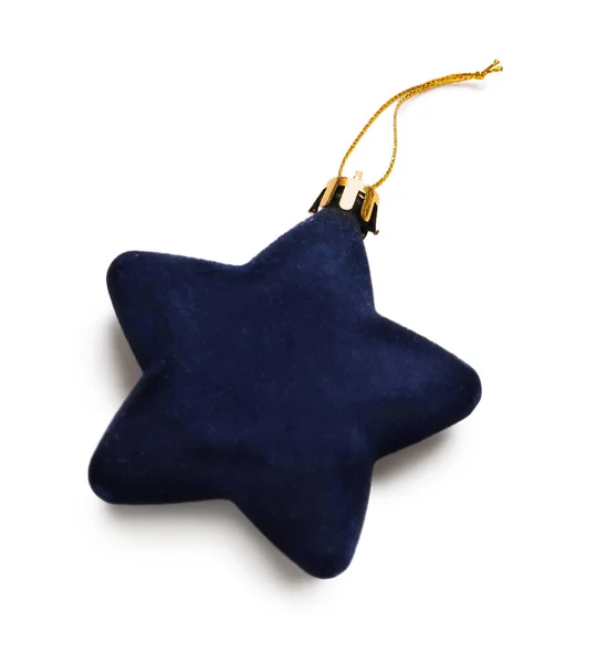 Beyaz Arka Planda Yıldız Şeklinde Güzel Bir Noel Süslemesi — Stok fotoğraf