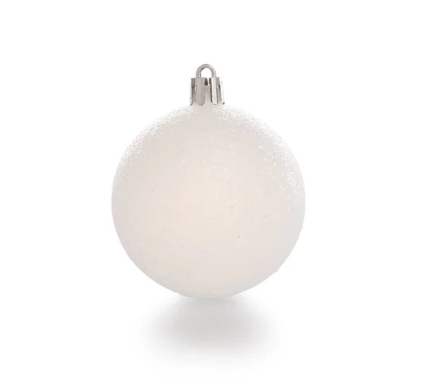 Bola Natal Luz Fundo Branco — Fotografia de Stock
