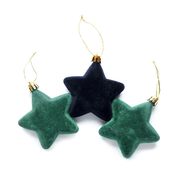 白い背景の星の形をしたスタイリッシュなクリスマスの装飾 — ストック写真