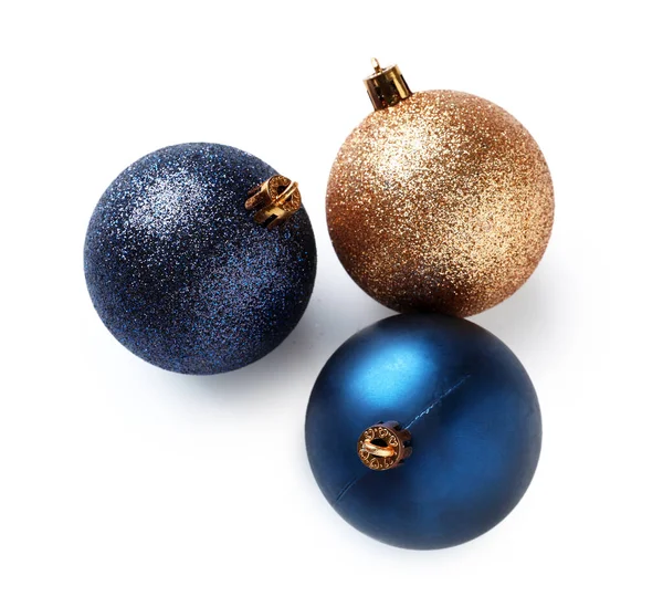 Colorful Christmas Balls White Background — Stock Photo, Image