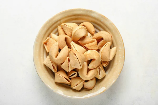 Bowl Fortune Cookies White Background — Stock Photo, Image