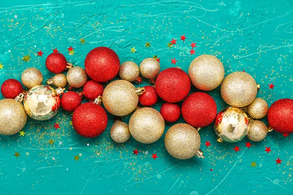 Krásné Vánoční Koule Hvězdami Pozadí Grunge — Stock fotografie