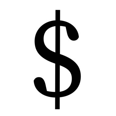 Beyaz arka planda Amerikan Doları işareti