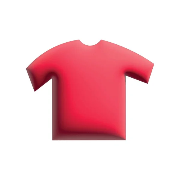 Rotes Shirt Auf Weißem Hintergrund — Stockvektor