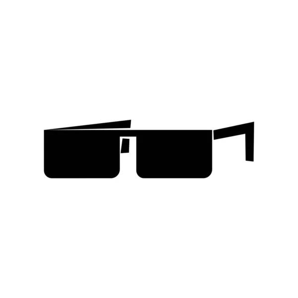 Stylish Black Sunglasses Dark Background — Stock Vector