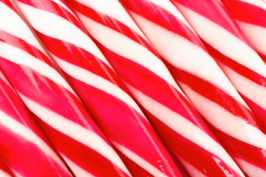 Arkaplan olarak baston şekerler, yakın plan