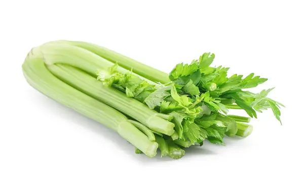 Bunch Fresh Celery Isolated White Background — Stock Photo, Image