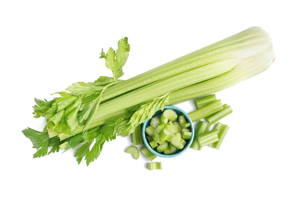 Fresh Green Celery White Background — Stock Photo, Image