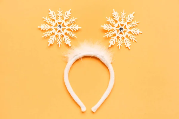 Beautiful Christmas Headband Color Background — Stock Photo, Image