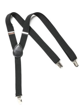 Beyaz arkaplanda siyah askılar