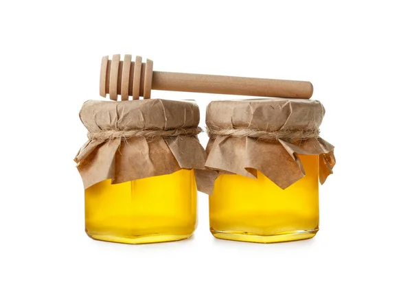 Honey Bonbonnieres Dipper White Background — Stock Photo, Image