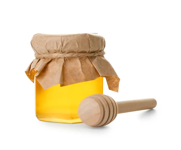 Honey Bonbonniere Dipper White Background — Stock Photo, Image