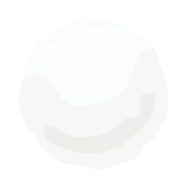 Beyaz arkaplanda kar topu