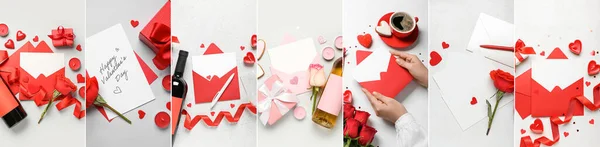 Зіткнення Чистими Листами Декором Дня Святого Валентина — стокове фото