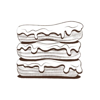 Beyaz arka planda depolanmış lezzetli eklerName