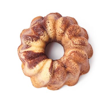 beyaz zemin üzerine lezzetli pasta