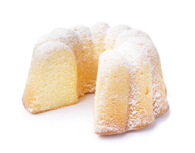 beyaz zemin üzerine lezzetli pasta