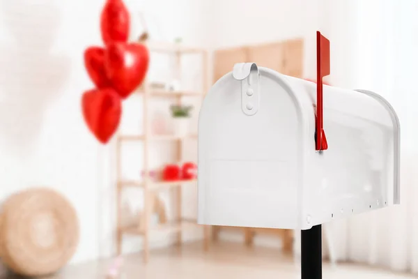 Mail box in room. Valentine\'s Day celebration