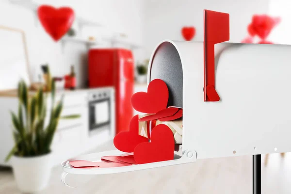 Mail Box Gift Valentine Day Home — Stock Photo, Image