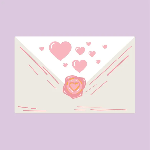 Romantický Dopis Valentýna Šeříkovém Pozadí — Stockový vektor
