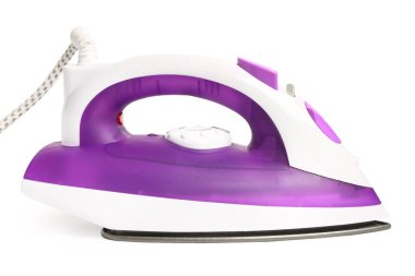 Beyaz arkaplanda izole edilmiş elektrik demiri