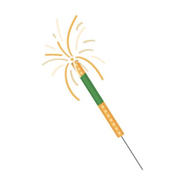 Beyaz arka planda havai fişek patlaması