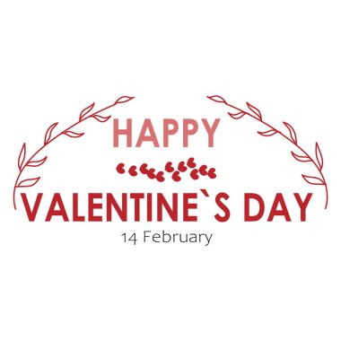 MUTLU VALENTINE GÜNÜ, 14 Şubat Beyaz arka planda