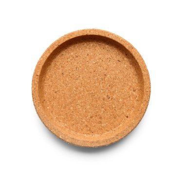 Mantar plakası beyaz arkaplanda izole edildi