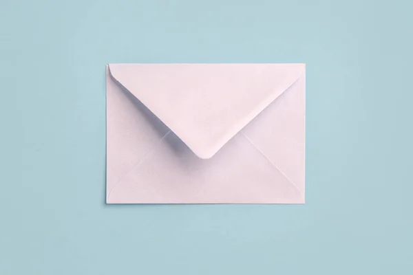 White Paper Envelope Color Background — Stock Photo, Image