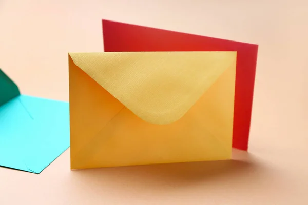 Colorful Paper Envelopes Color Background — Stock Photo, Image