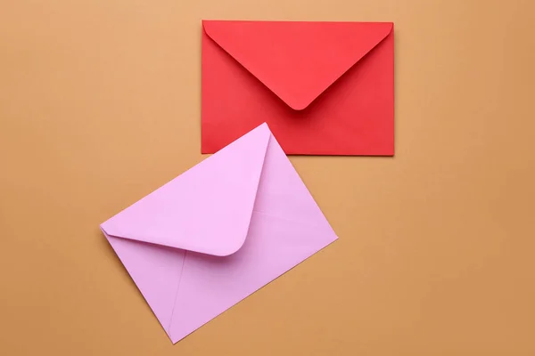 Colorful Paper Envelopes Color Background — Stock Photo, Image