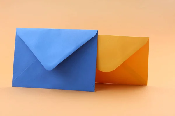 Bright Paper Envelopes Color Background — Stock Photo, Image