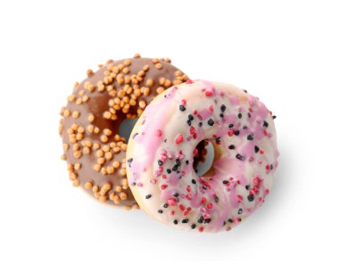 Beyaz arka plan üzerinde izole tatlı çörek