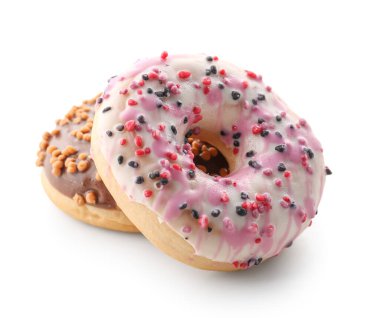 Beyaz arka plan üzerinde izole tatlı çörek