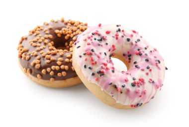 Beyaz arka plan üzerinde izole tatlı çörek