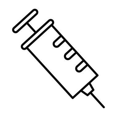 Beyaz arkaplanda şırınga çiz