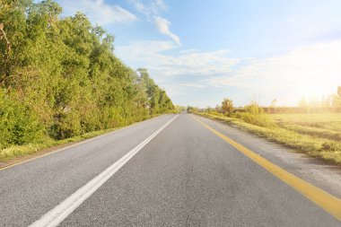 View of highway road in countryside
