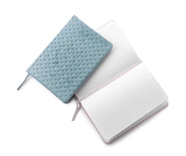 Open Close Notebooks White Background — Stock Photo, Image