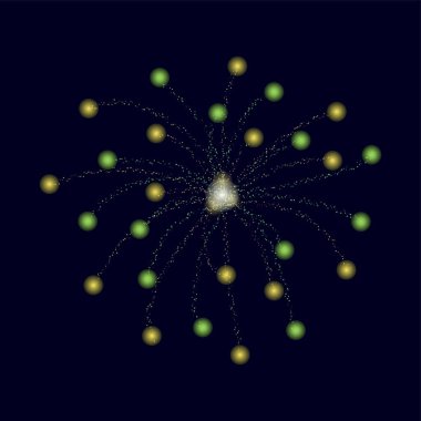 Beautiful firework on dark background