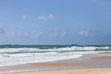 Beautiful view of sea with ships