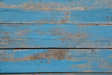 View of blue weathered wooden texture as background