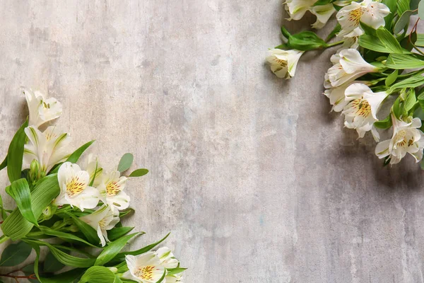 Beautiful Alstroemeria Flowers Grunge Background — Stock Photo, Image