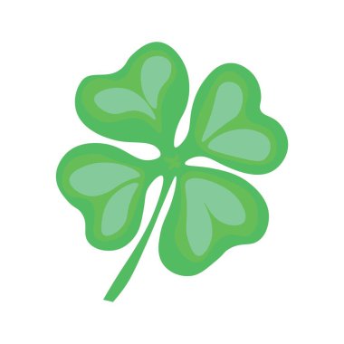 Green clover on white background. St. Patrick's Day celebration