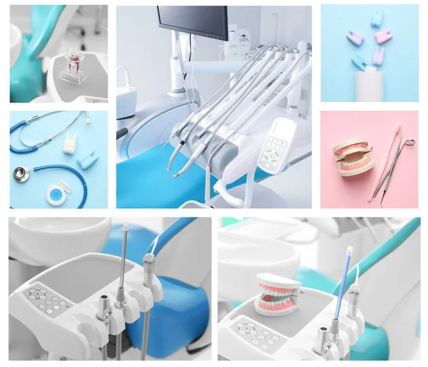 Collage for World Dentist\'s Day with different tools