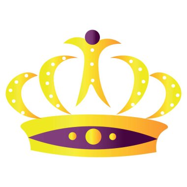 beyaz zemin üzerine altın taç